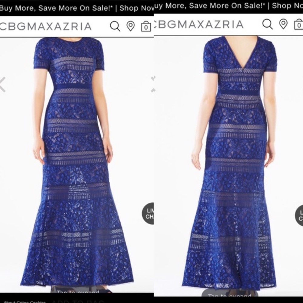 BCBG gown size 0 like new